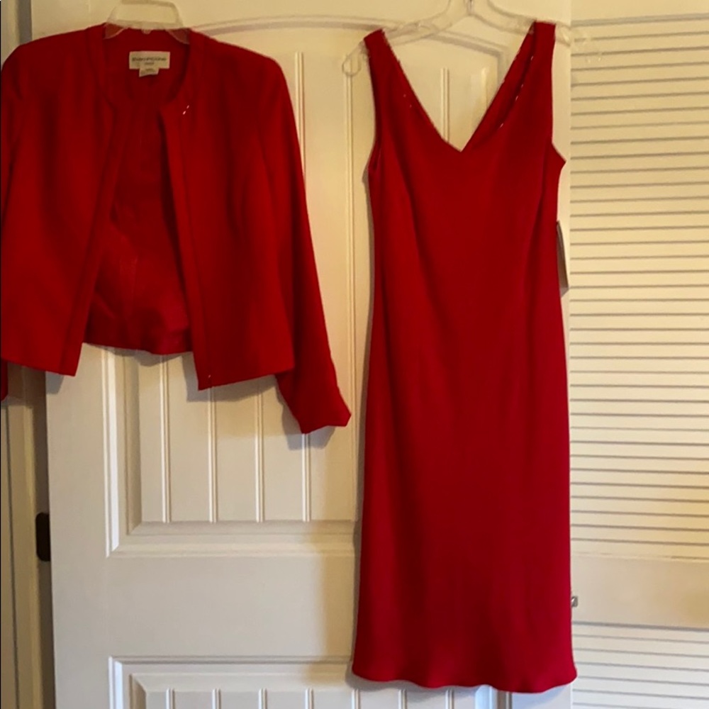 Evan-Picone Dress With Open Front Jacket